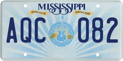 MS license plate AQC082
