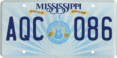 MS license plate AQC086