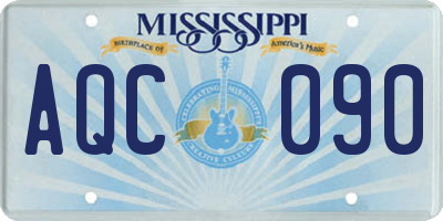 MS license plate AQC090