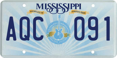 MS license plate AQC091