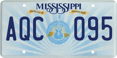 MS license plate AQC095
