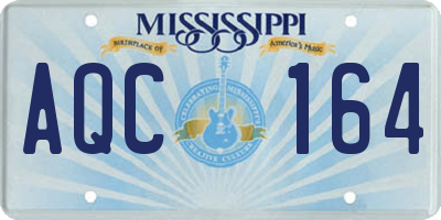 MS license plate AQC164