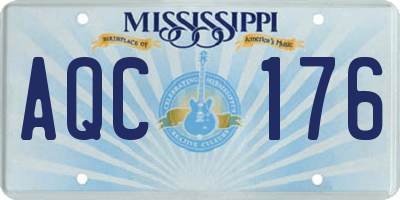 MS license plate AQC176