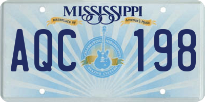 MS license plate AQC198