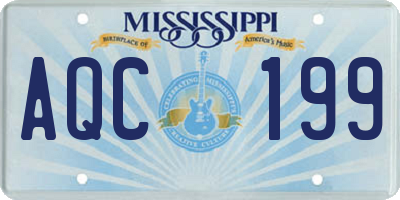MS license plate AQC199