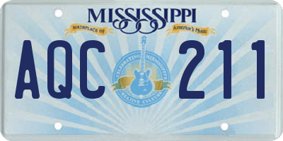 MS license plate AQC211
