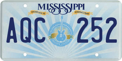 MS license plate AQC252
