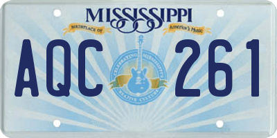 MS license plate AQC261