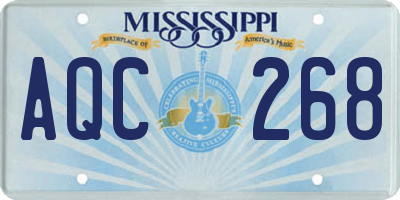 MS license plate AQC268
