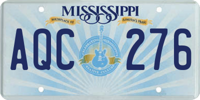 MS license plate AQC276