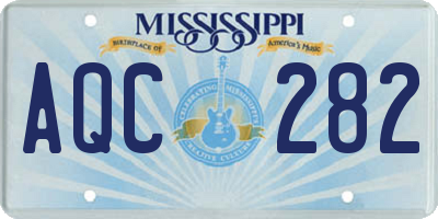 MS license plate AQC282