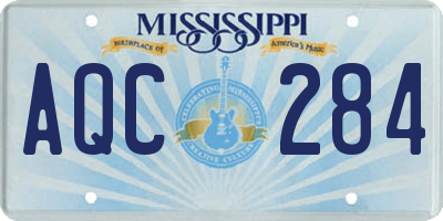MS license plate AQC284