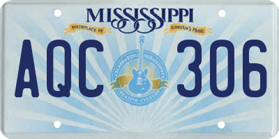 MS license plate AQC306