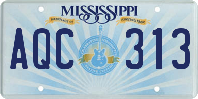 MS license plate AQC313
