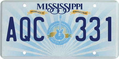 MS license plate AQC331