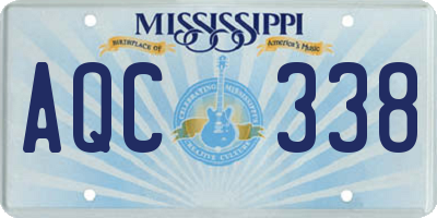MS license plate AQC338