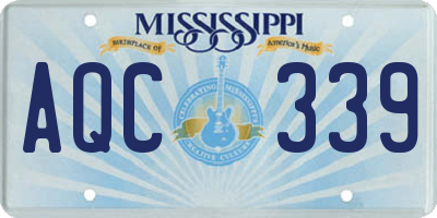 MS license plate AQC339