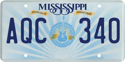 MS license plate AQC340
