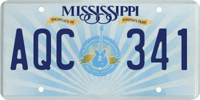 MS license plate AQC341