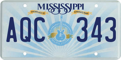 MS license plate AQC343