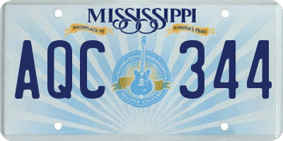 MS license plate AQC344