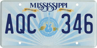 MS license plate AQC346
