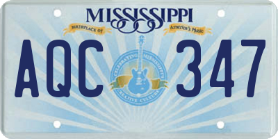 MS license plate AQC347