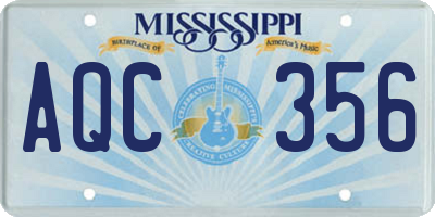 MS license plate AQC356