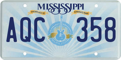 MS license plate AQC358