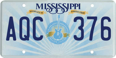 MS license plate AQC376