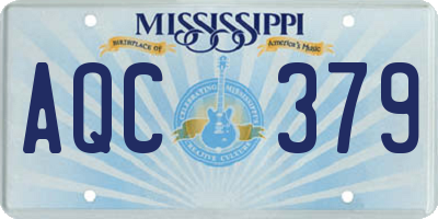 MS license plate AQC379