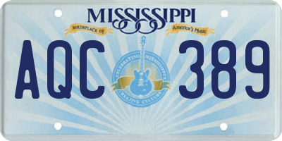 MS license plate AQC389