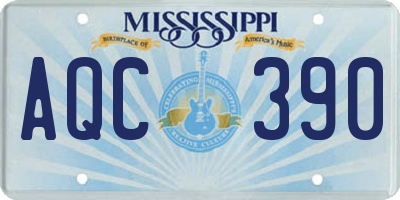 MS license plate AQC390