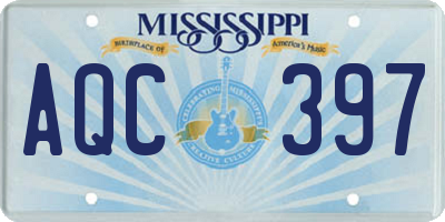 MS license plate AQC397