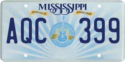MS license plate AQC399