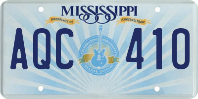 MS license plate AQC410