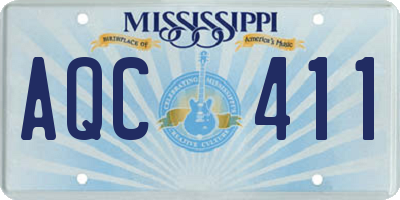 MS license plate AQC411