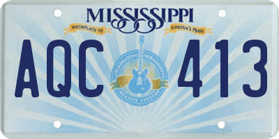 MS license plate AQC413