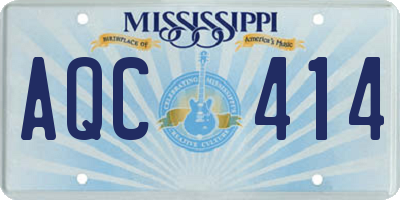 MS license plate AQC414