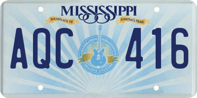 MS license plate AQC416