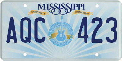 MS license plate AQC423