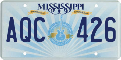 MS license plate AQC426