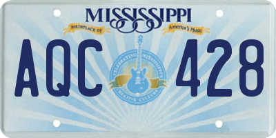 MS license plate AQC428