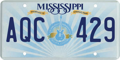 MS license plate AQC429
