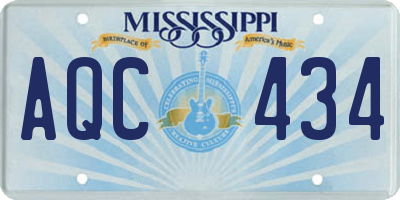 MS license plate AQC434