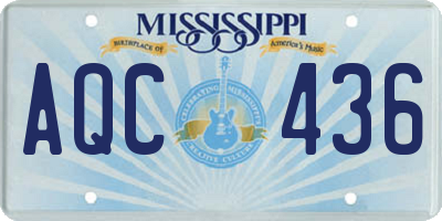 MS license plate AQC436