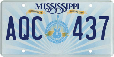 MS license plate AQC437