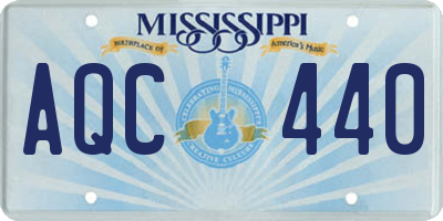 MS license plate AQC440