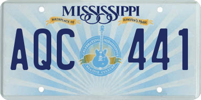 MS license plate AQC441