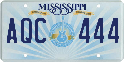MS license plate AQC444